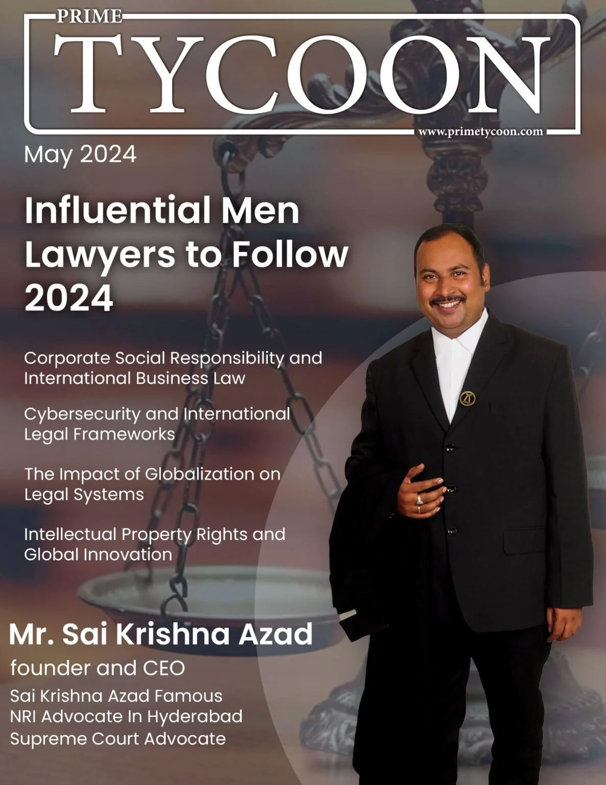 prime tycoon magazine about an advocate sai krishna azad